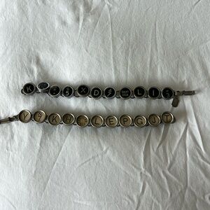 Hey Swifties! Fabulous Tortured Poets vibes! Two typewriter key bracelets!!!